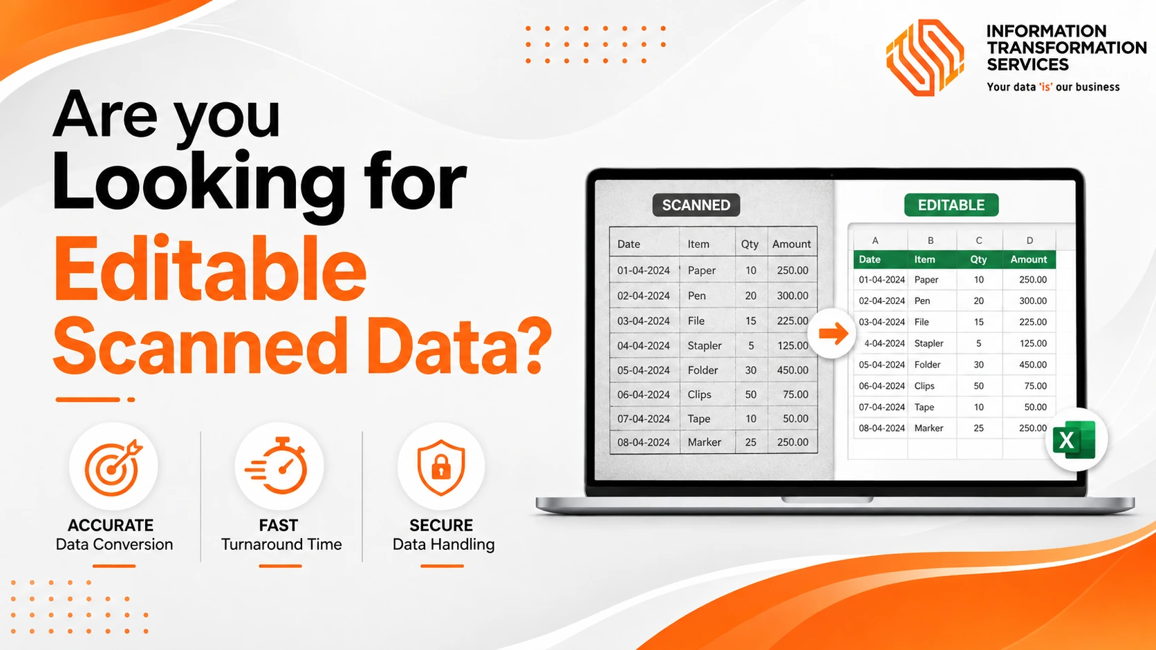 Are you Looking for Editable Scanned Data?