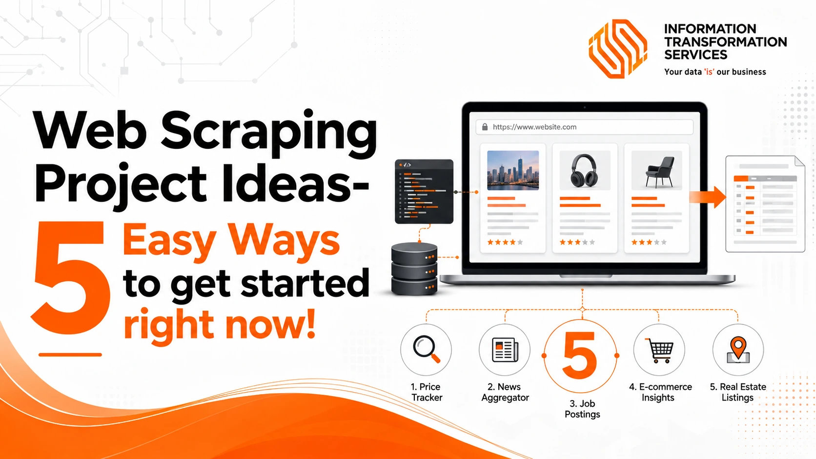 Web Scraping Project Ideas- 5 Easy Ways to get started right now!
