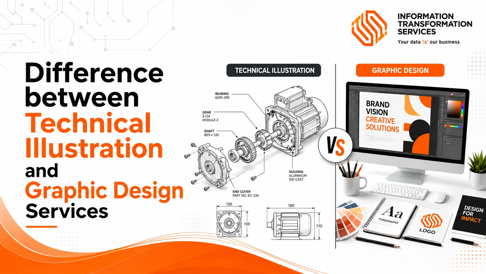 Difference between Technical Illustration and Graphic Design Services