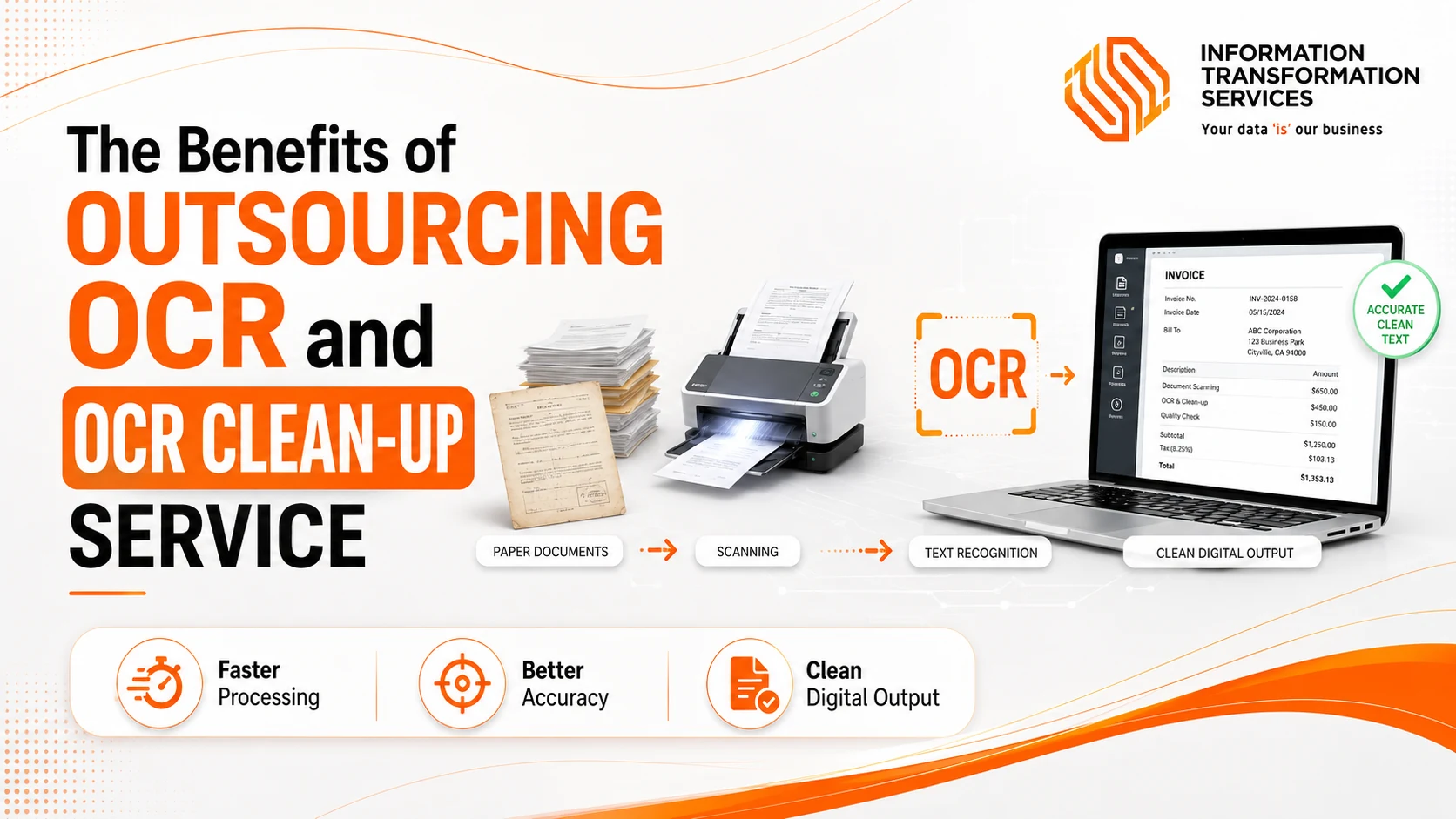 The Benefits of Outsourcing OCR and OCR Clean-up Service