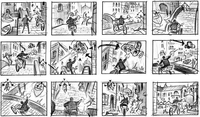 Example of a video game storyboard