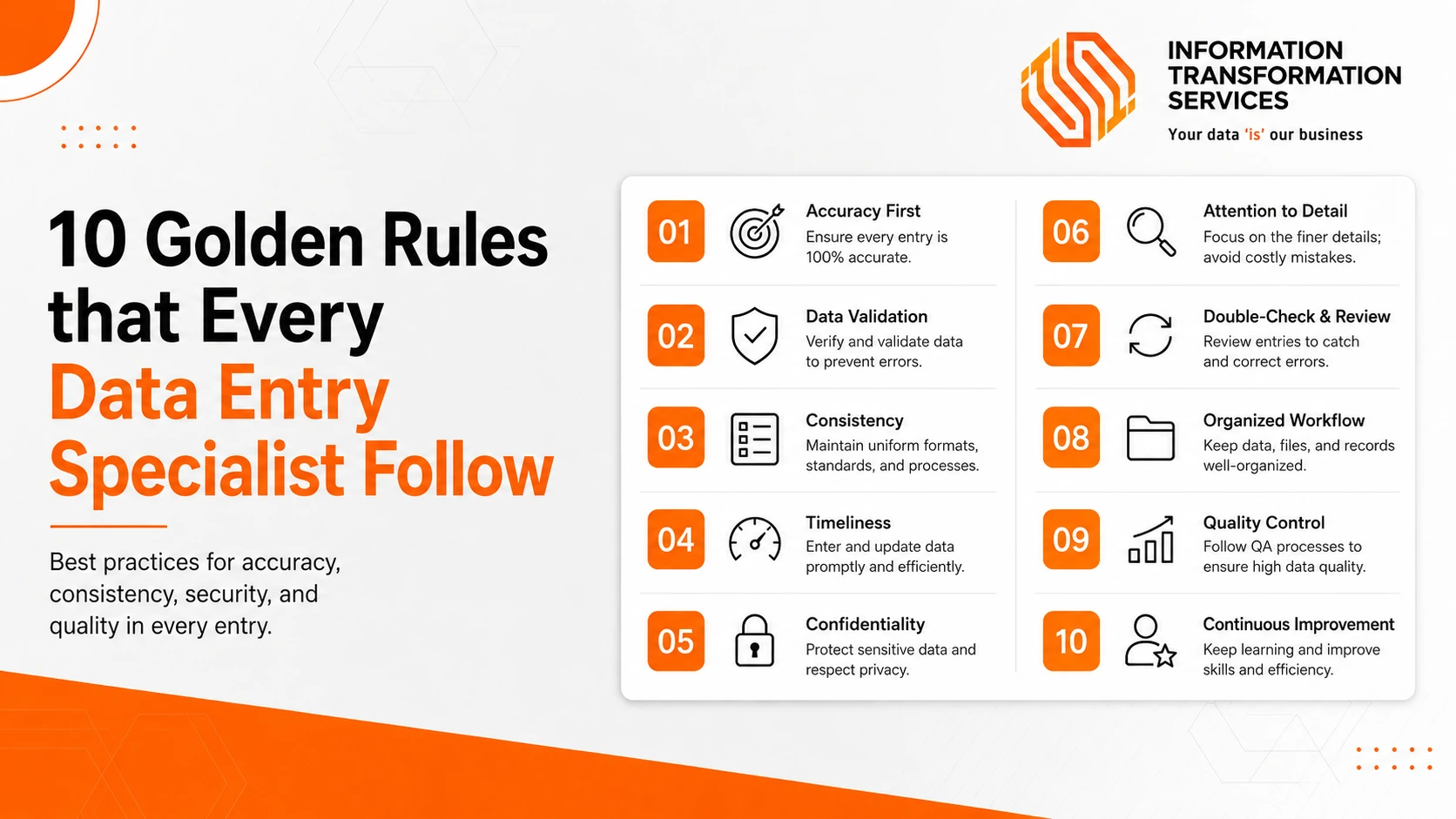 10 Golden Rules that Every Data Entry Specialist Follow