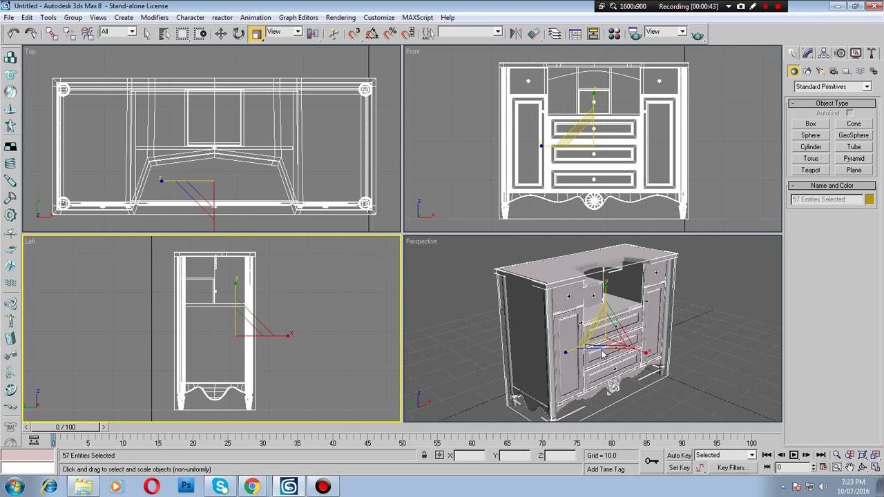 3d max modeling furniture tutorial - YouTube