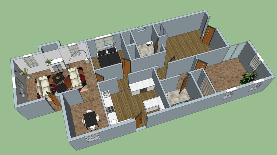 House interior 3d floor plan | 3D Warehouse
