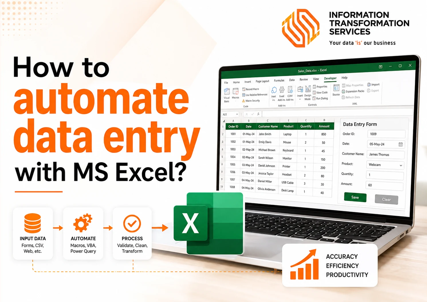 How to automate data entry with MS Excel?