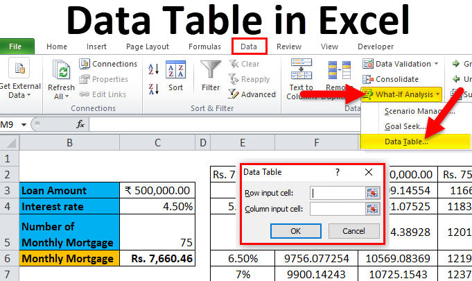 Display Data Table In Excel Chart