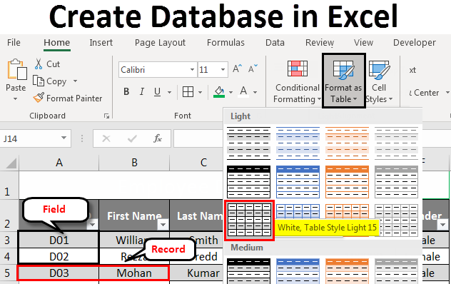 How To Build Database Using MS EXCEL? - ITS