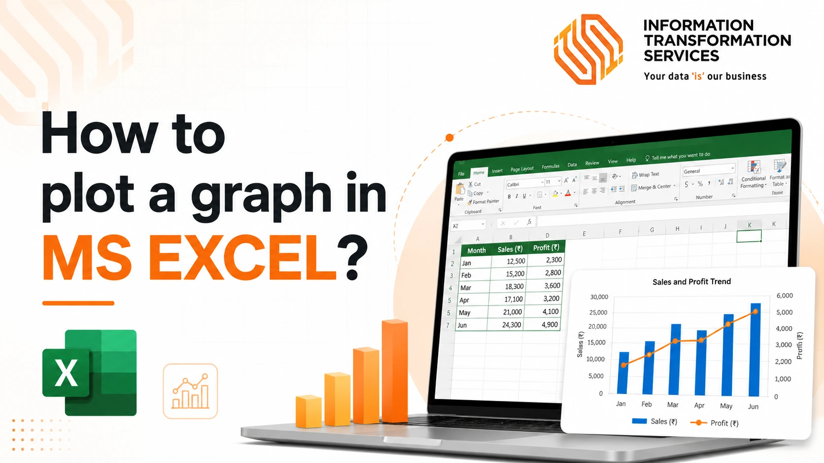 How to plot a graph in MS EXCEL?