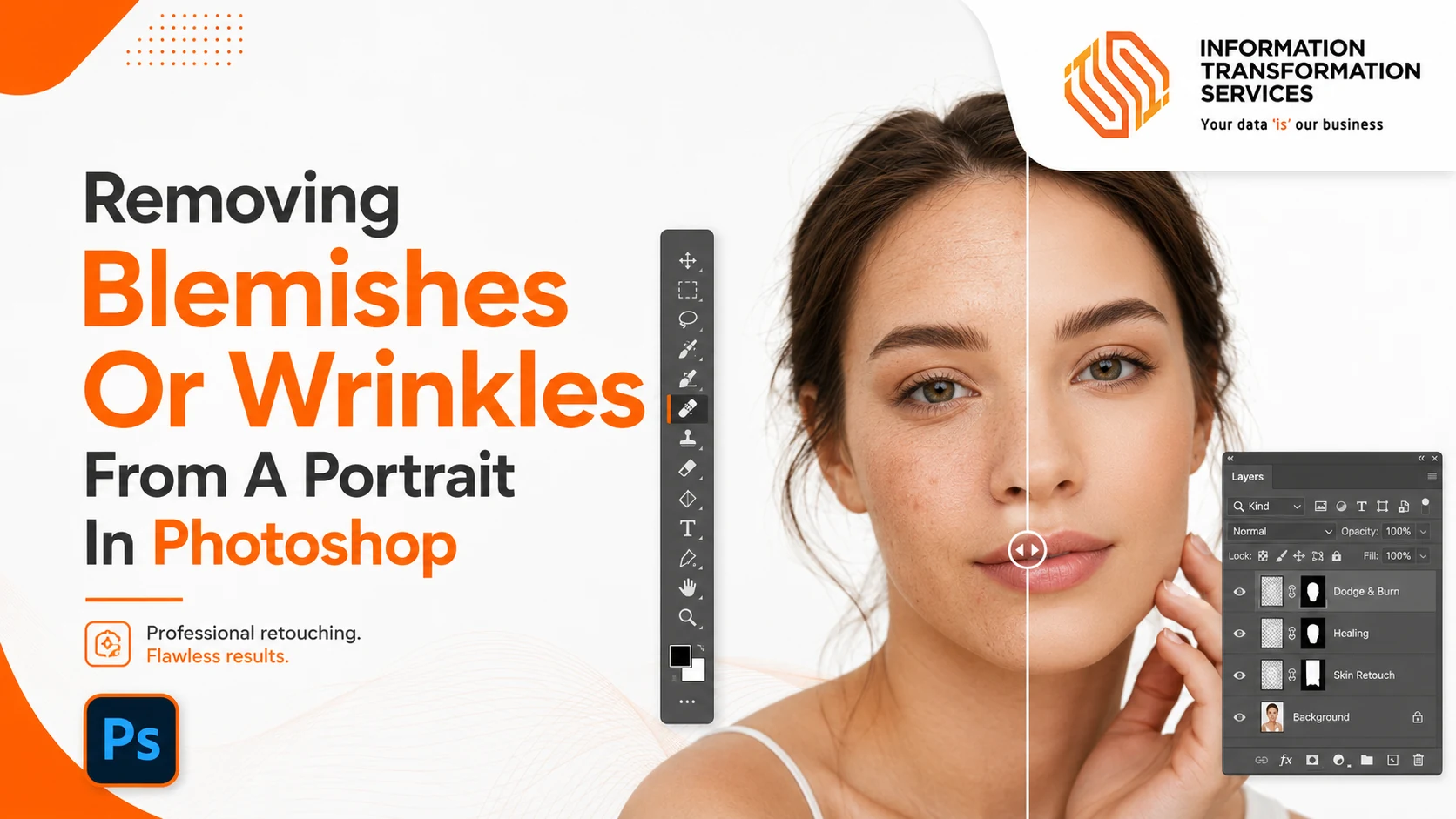 Removing Blemishes Or Wrinkles From A Portrait In Photoshop