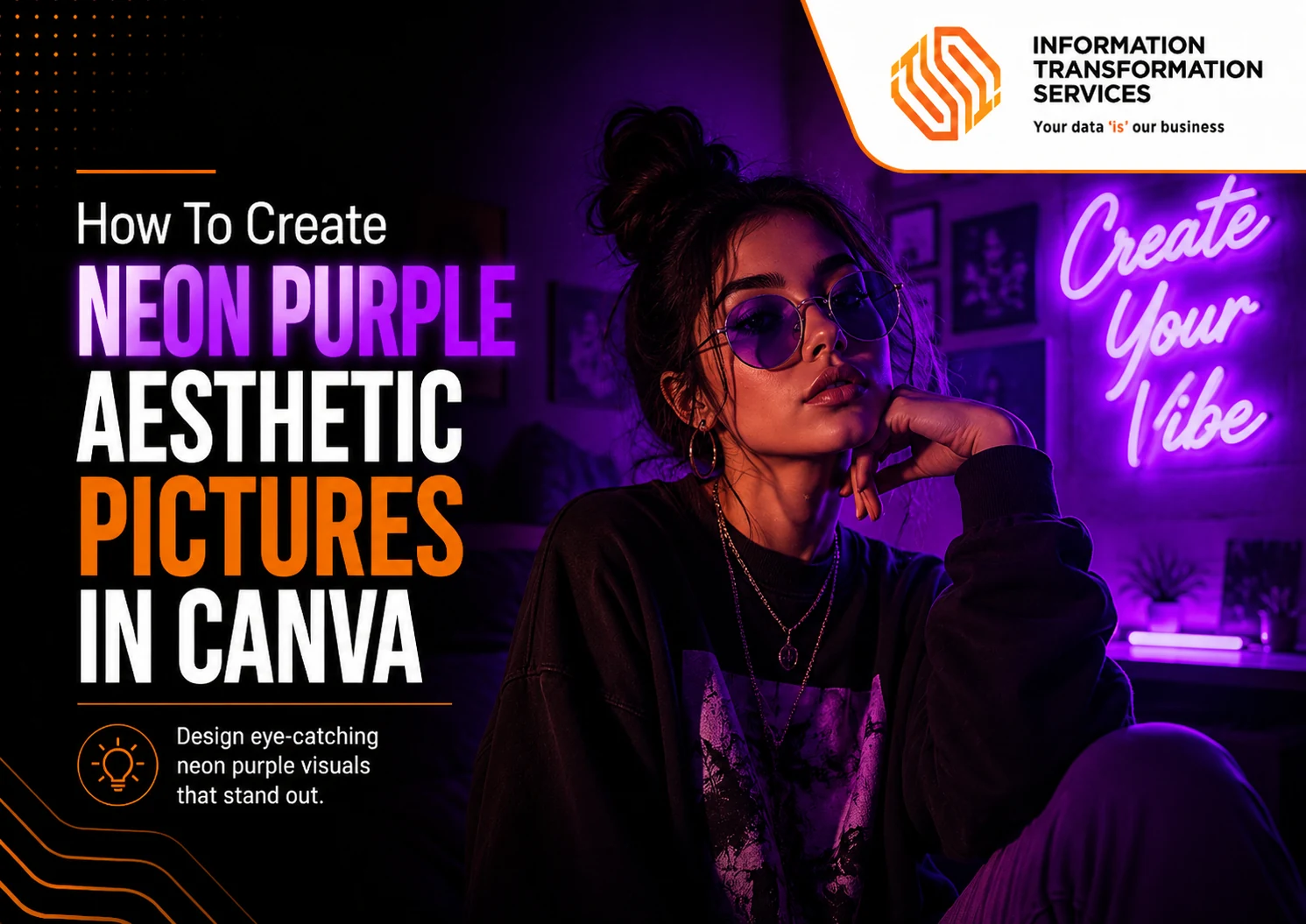 How To Create Neon Purple Aesthetic Pictures In Canva