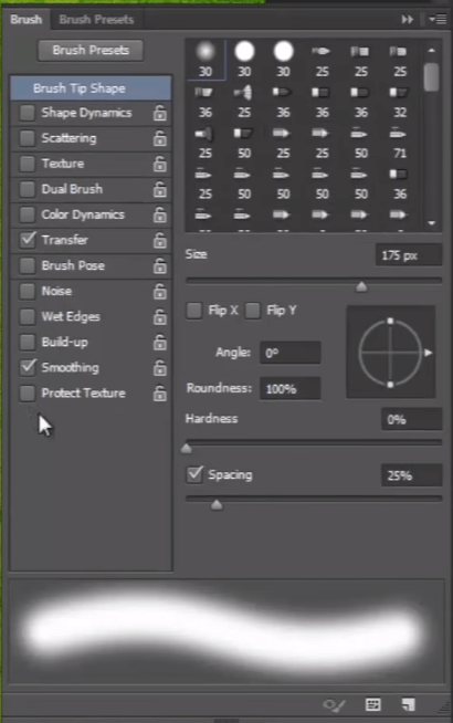 Brush Options to Manage Behaviour of the Brush