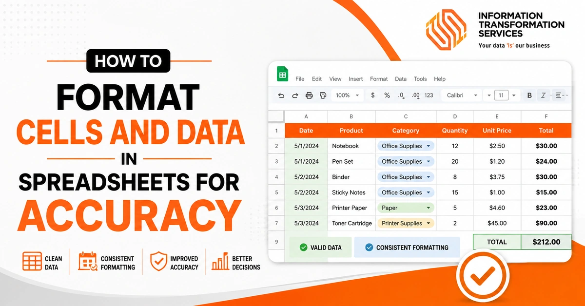 How To Format Cells And Data In Spreadsheets For Accuracy