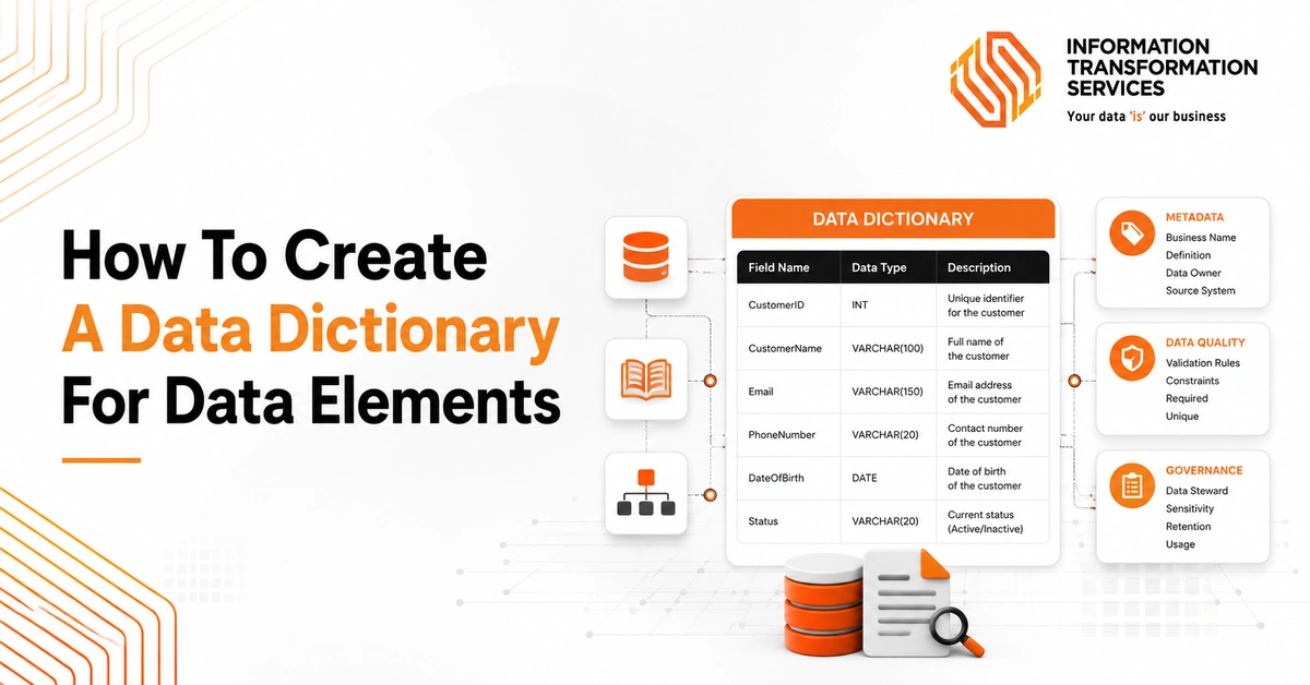 How To Create A Data Dictionary For Data Elements