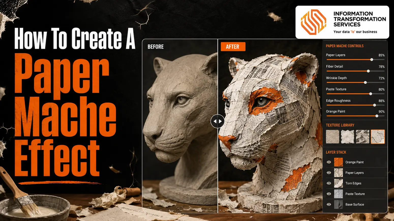 How To Create A Paper Mache Effect
