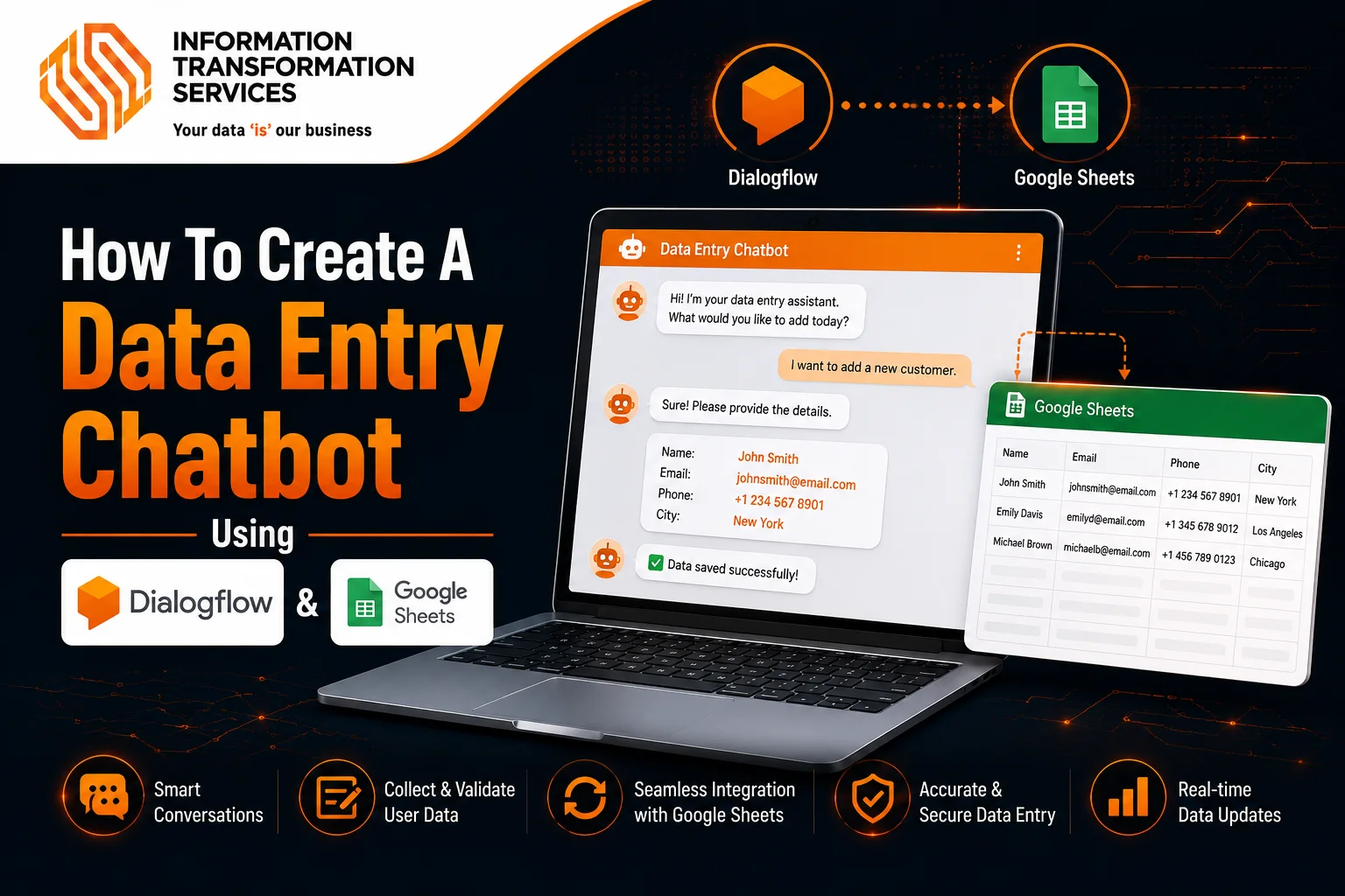 How To Create A Data Entry Chatbot Using Dialogflow And Google Sheets
