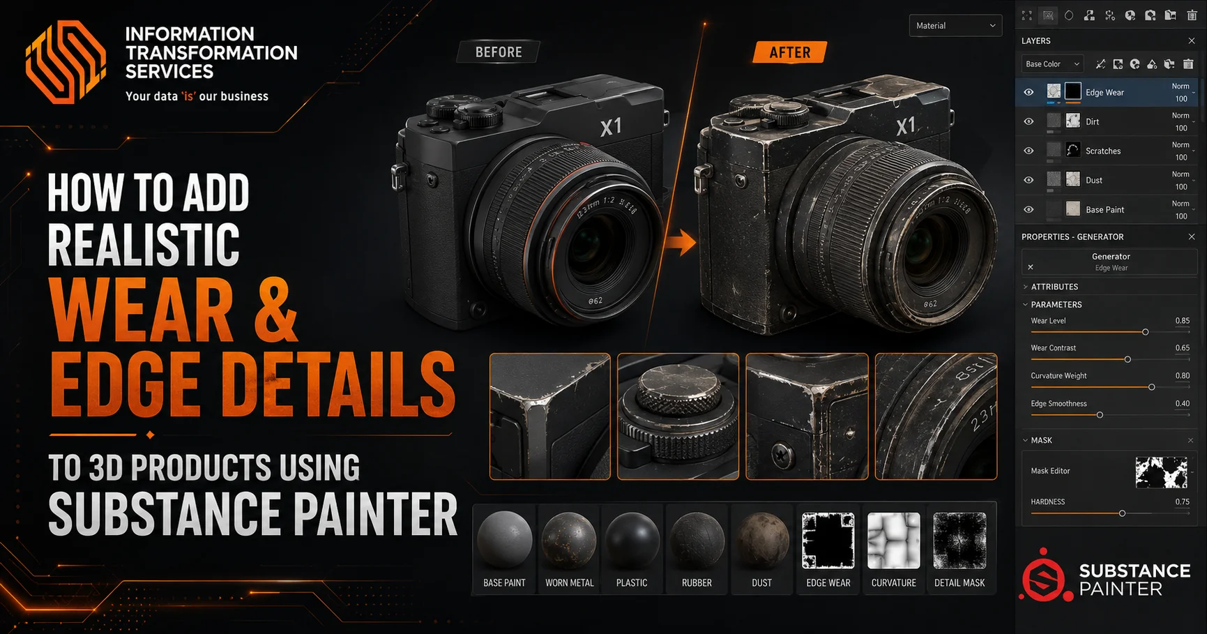 How To Add Realistic Wear & Edge Details to 3D Products Using Substance Painter