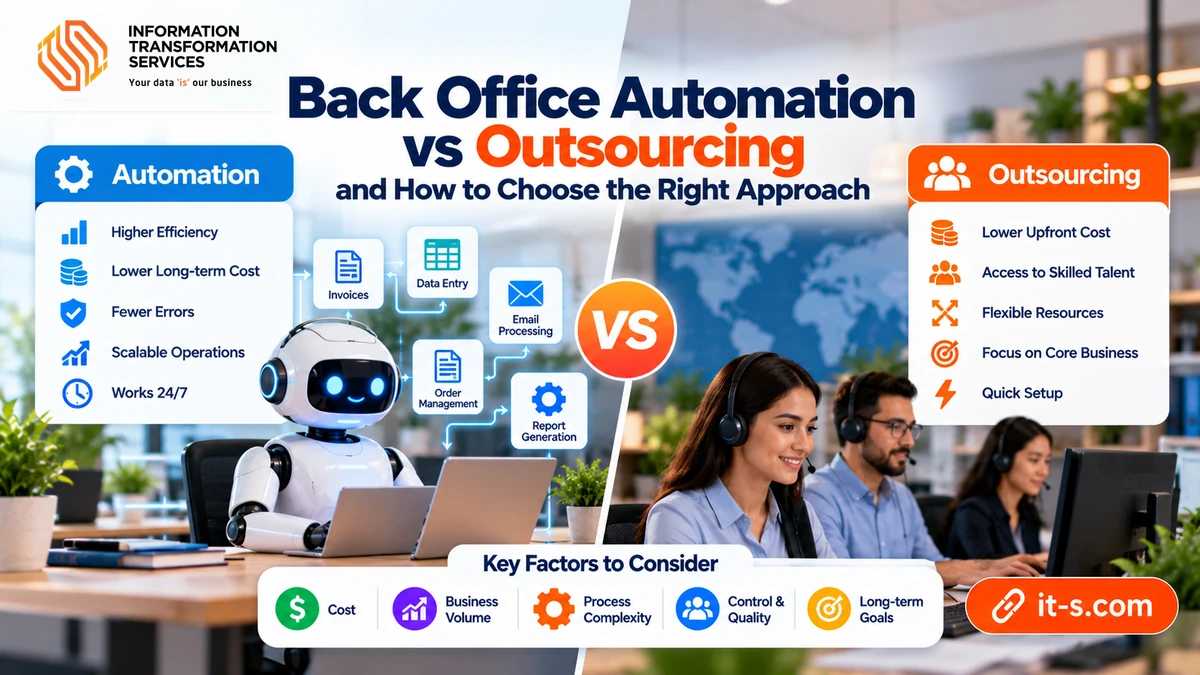 Back Office Automation vs Outsourcing and How to Choose the Right Approach