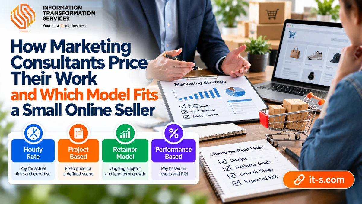 How Marketing Consultants Price Their Work and Which Model Fits a Small Online Seller