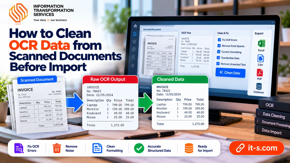 How to Clean OCR Data From Scanned Documents Before Import