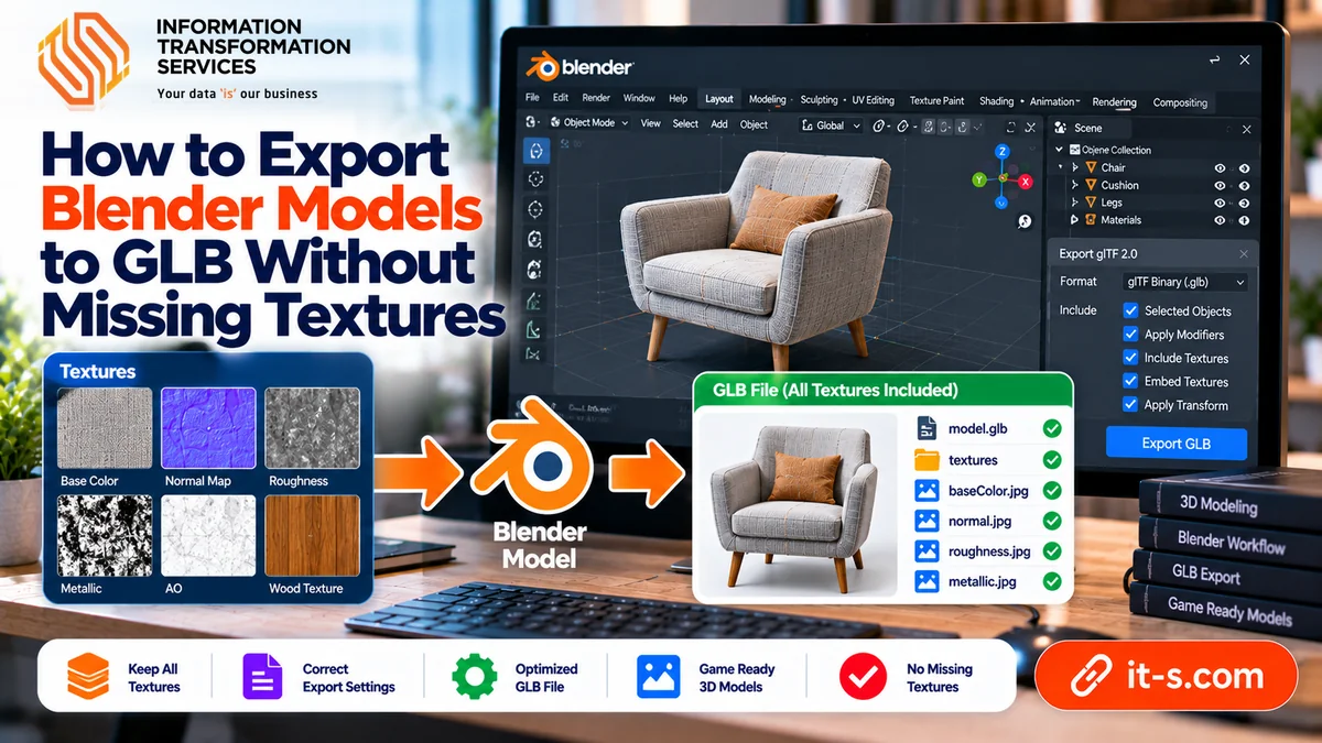 How to Export Blender Models to GLB Without Missing Textures