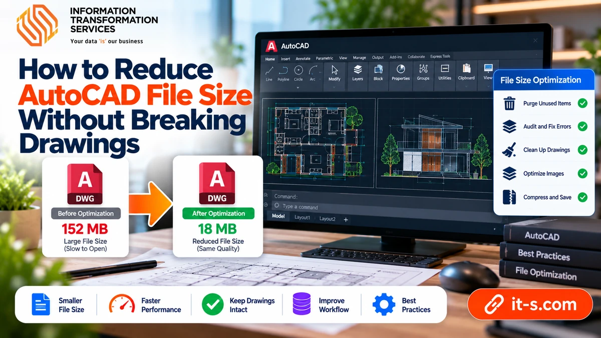 How to Reduce AutoCAD File Size Without Breaking Drawings