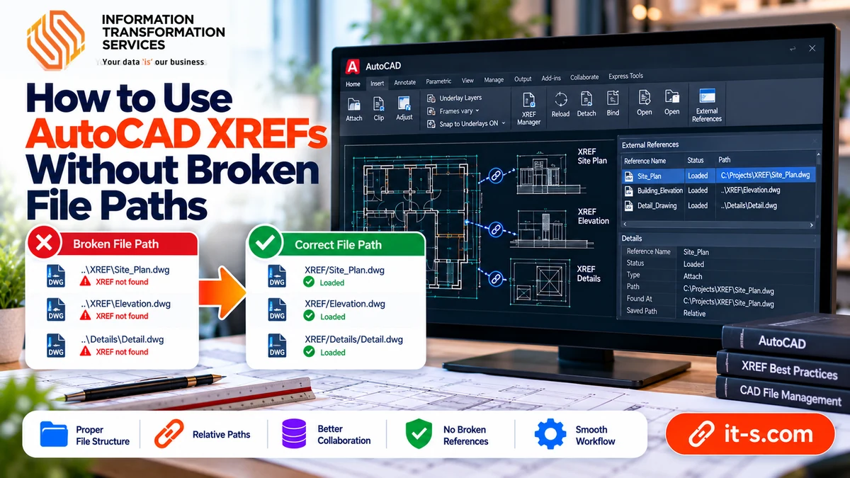 How to Use AutoCAD Xrefs Without Broken File Paths