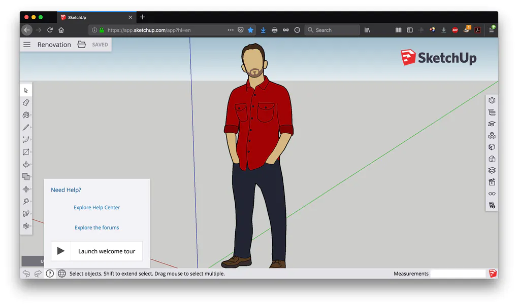 SketchUp, a 3D modeling program. If you are new to free 3D drawing programs, check out any included help guides, tutorials or forums to make sure the software is right for you. (Handout via The New York Times) 