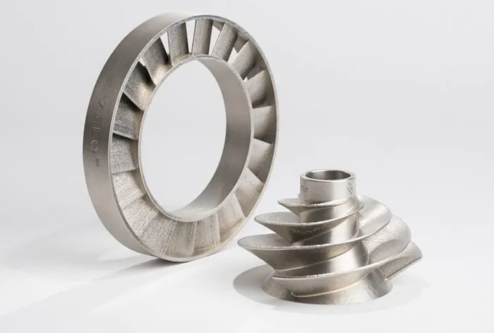 A 3D-printed stator ring and impeller [Image credit: VELO3D]