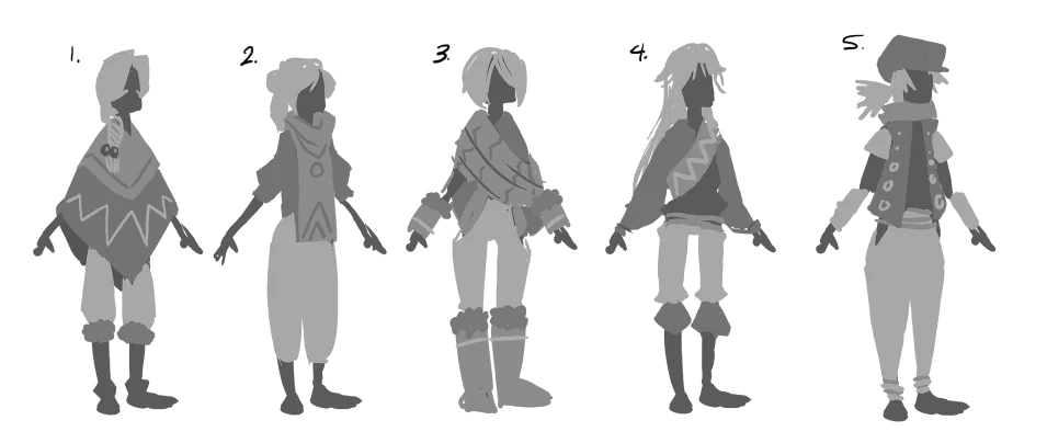 Opinions on silhouettes for a character I'm designing : conceptart