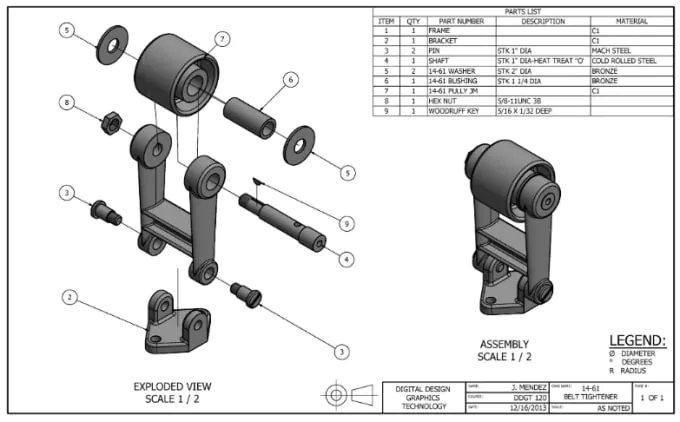 mechanical drawing 3d