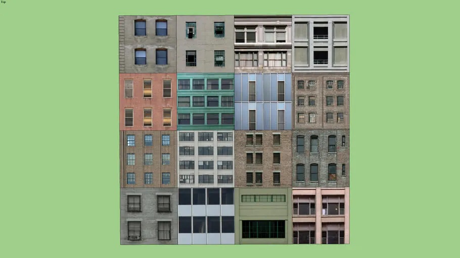 Urban apartment Buildings texture pack 1 | 3D Warehouse