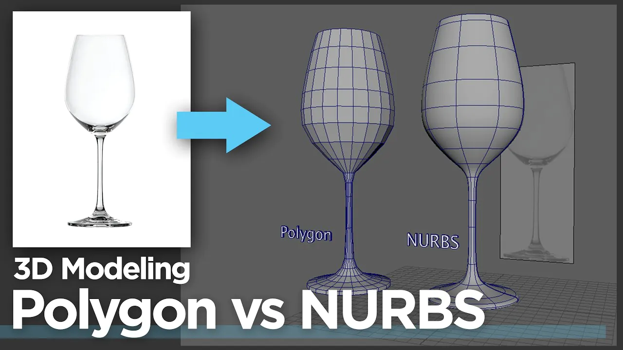 Polygon mesh vs NURBS surface - Case Study on Wine Glass 3D Model - Part 1 - YouTube