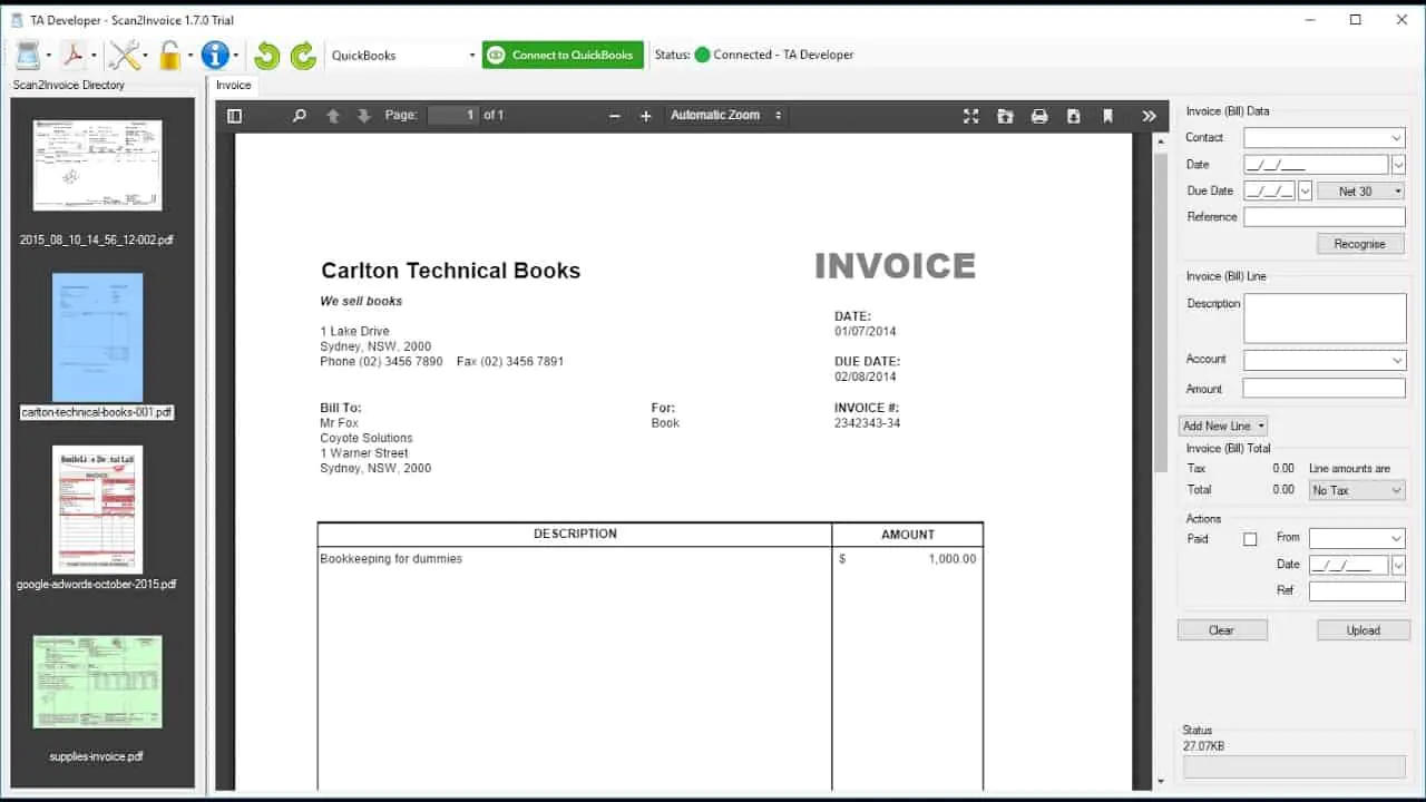 Scan Invoices Into QuickBooks Online - YouTube