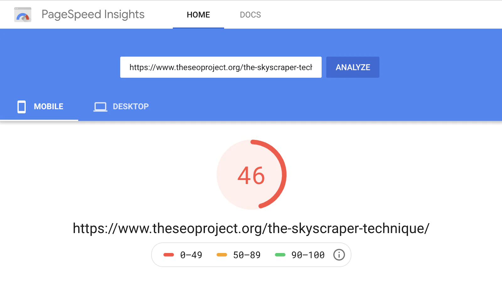 1 pagespeed insights slow