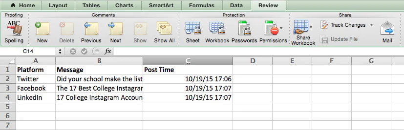 Insert a current date and time into a cell in Excel