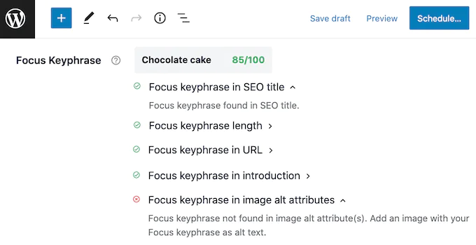 Performing keyword research using the All in One SEO plugin