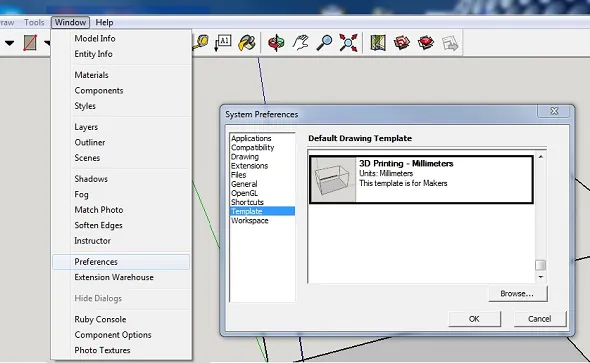 3d printing with sketchup - change units