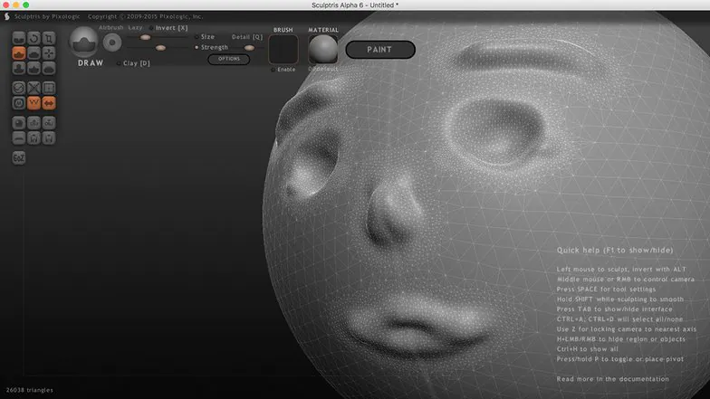 digital sculpting face