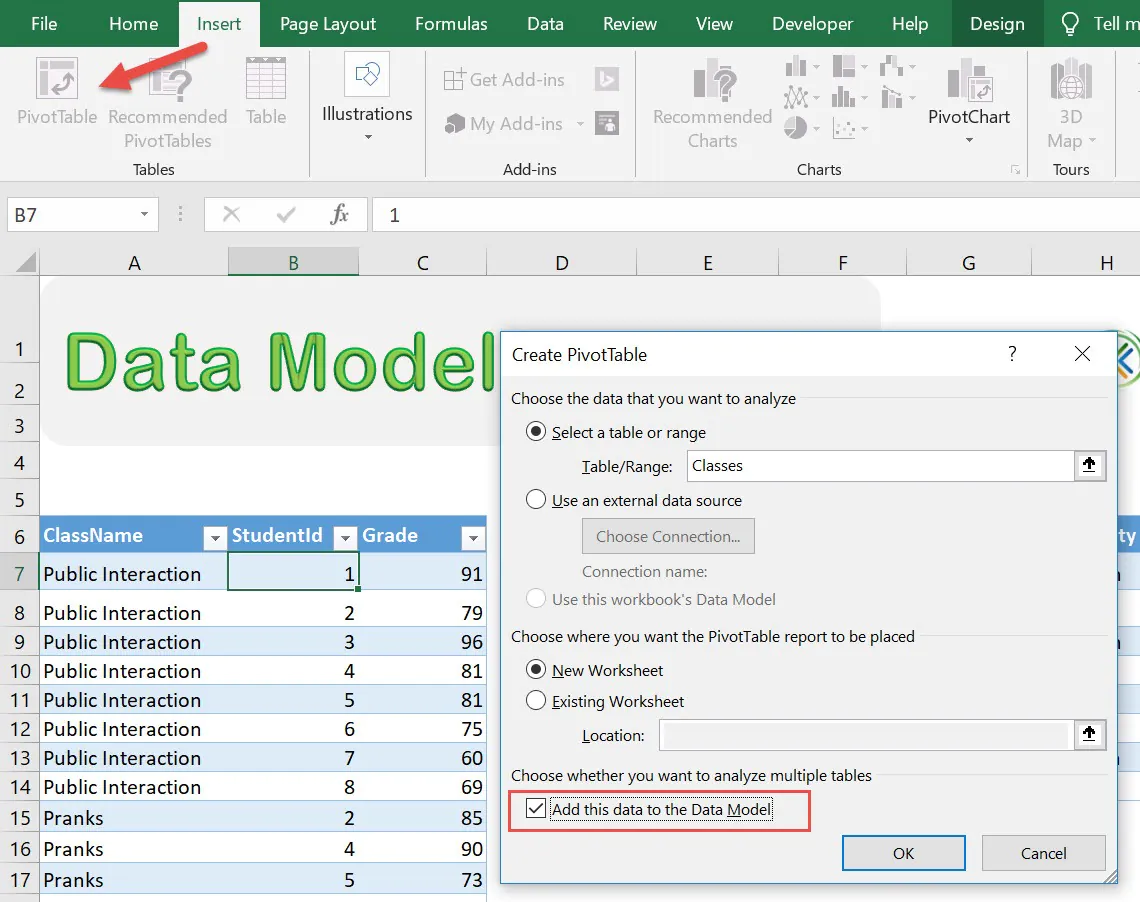 Data Model and Relationships In Microsoft Excel | MyExcelOnline