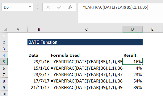 DATE Function - Example 1a