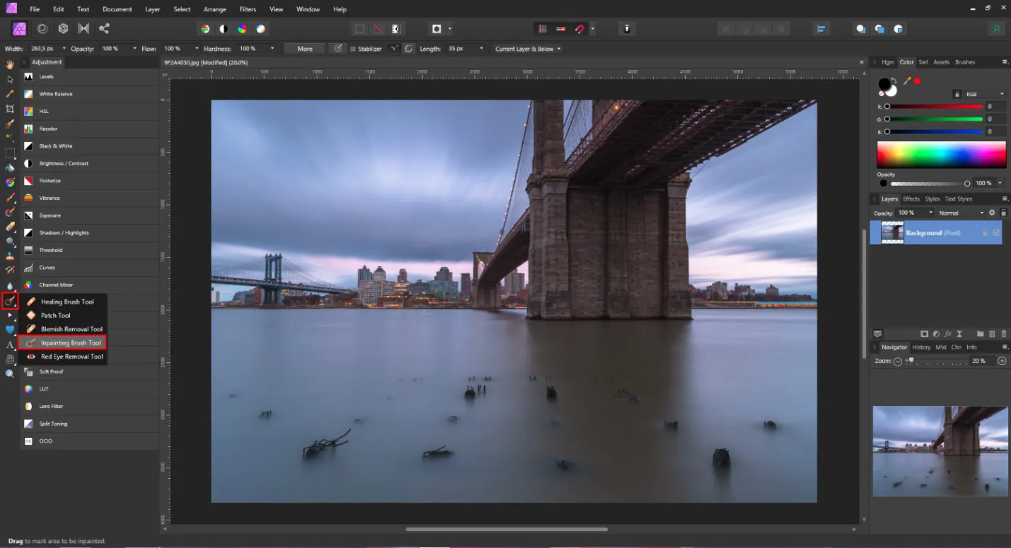 How To Use The Healing Brush In Affinity Photo