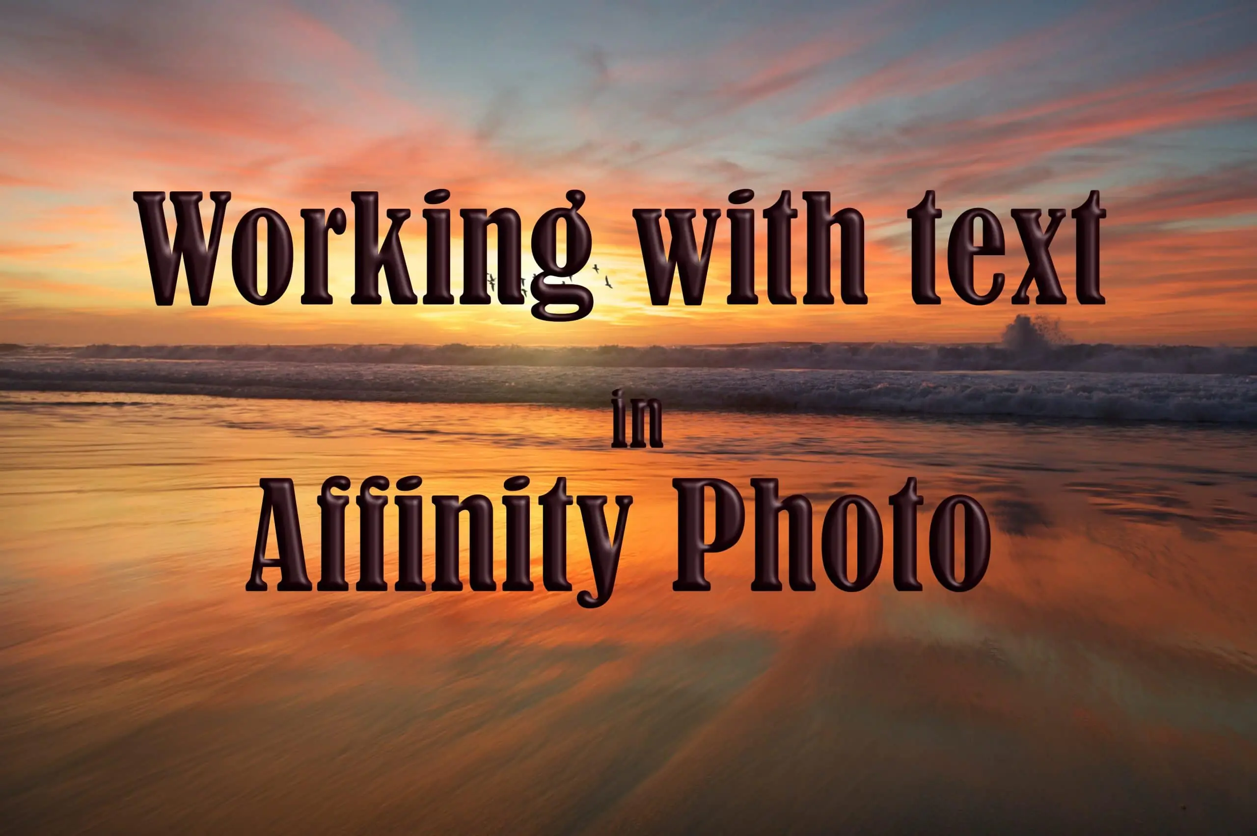 How To Add Text In Affinity Photo