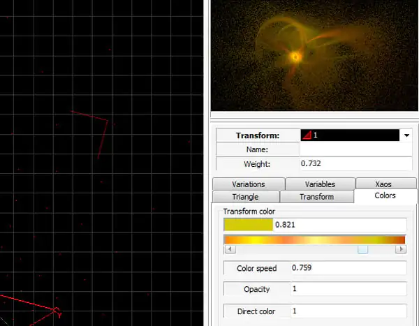 Modifying the Colors of Transform 1