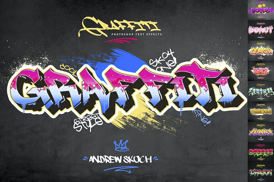 Graffiti Text Effects - 10 PSD - vol 2