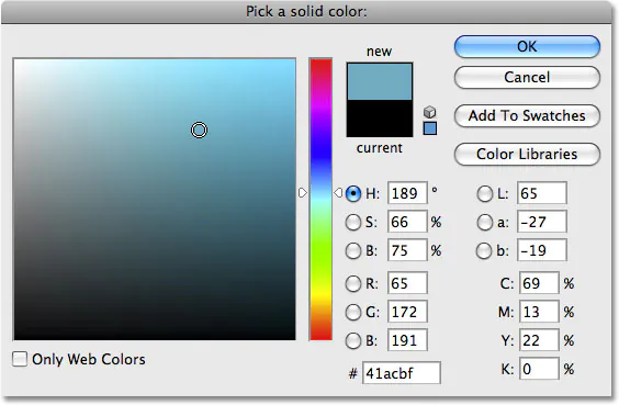 The Color Picker in Photoshop. Image © 2008 Photoshop Essentials.com