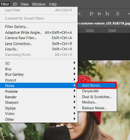 how to add grain in photoshop