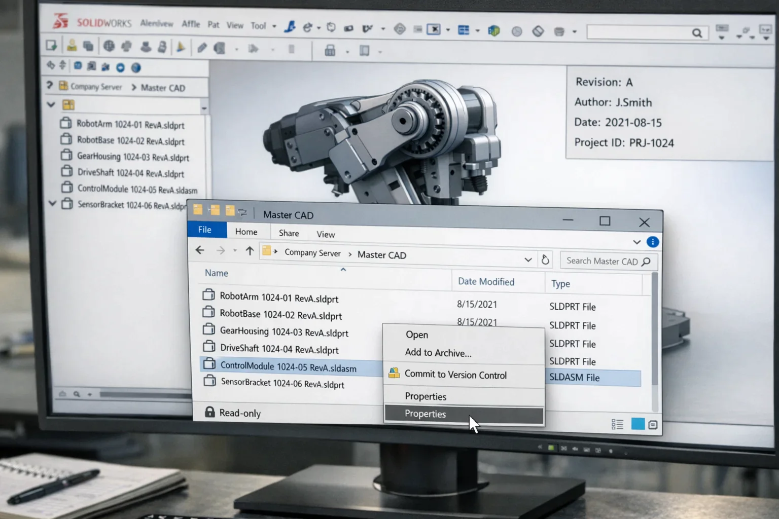 Define and Lock the Master CAD Source