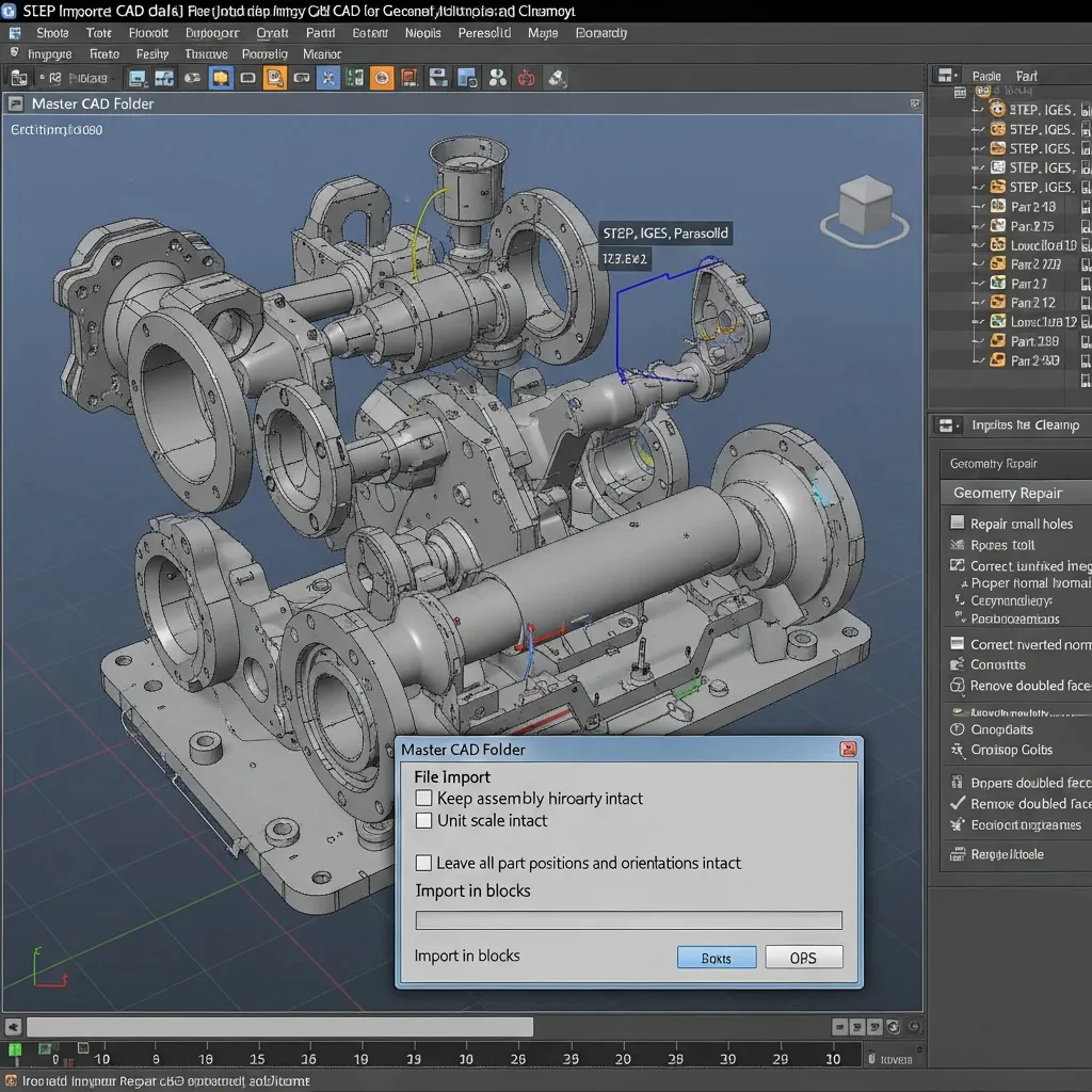Import CAD into 3D Production Tools