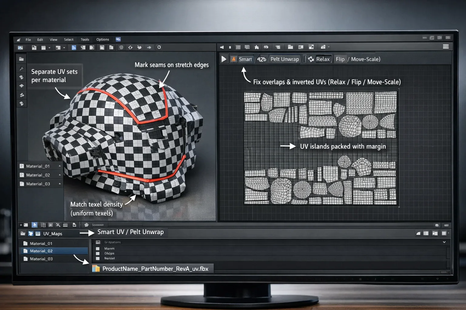 UV Mapping and Texture Preparation