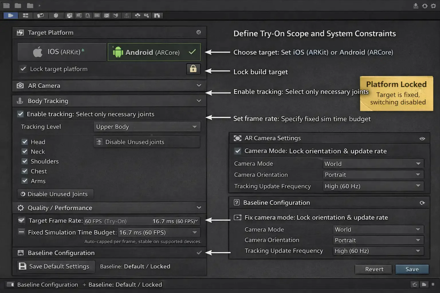Define the Try-On Scope and System Constraints